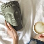 Арт-вазон "Будда" (хаки)