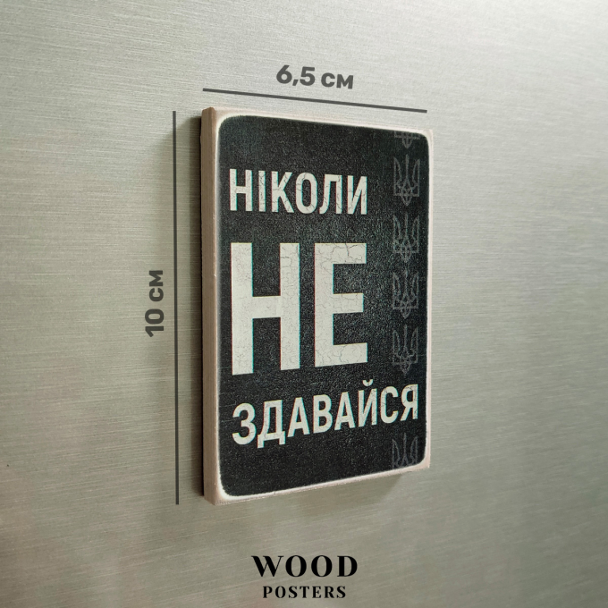 Магнит "Никогда не сдавайся"