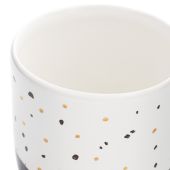 Стакан белый с черными и золотыми точками