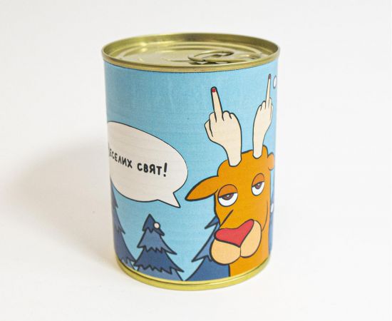 Консервированные носки "Олень. Веселих свят"