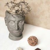 Арт-вазон "Стив Джобс" (серый)