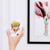 Чашка «Кот в пицце»