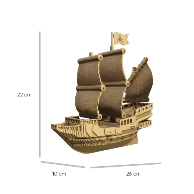Картонний 3Д пазл "PIRATE SHIP"