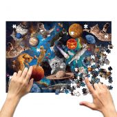 Пазл «Котики у вiдкритому космосi» 500 елементiв