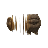 Картонний 3Д пазл "Померанський шпіц"