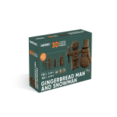 Картонний 3Д пазл "Пряниковий чоловічок та Сніговик"