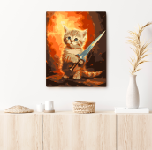 Картина по номерам "Смелый котенок"