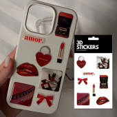 Набір 3D-стікерів "Classic red"