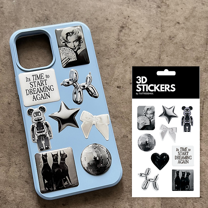 Набір 3D-стікерів "Silver edition"