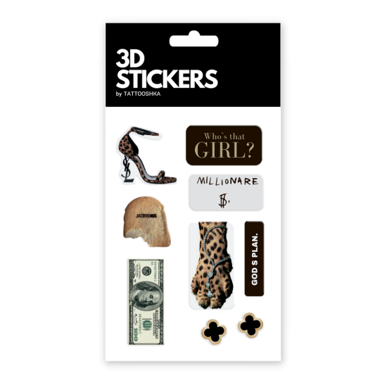 Набір 3D-стікерів "Leopard Edition"