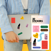 Набір 3D-стікерів "Книжковий муд"