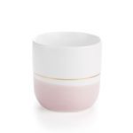 Стакан бело-фиолетовый с золотой полоской