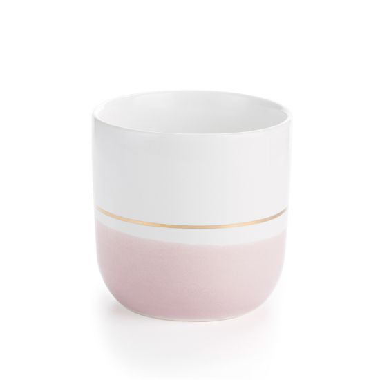 Стакан біло-фіолетовий с золотою полоскою