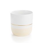 Стакан бело-персиковый с золотой полоской