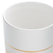 Стакан біло-персиковий с золотою полоскою