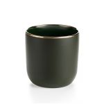 Стакан темно-зеленый матовый с золотым краем