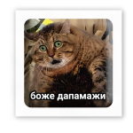 3D-стикер "Боже дапамажи"
