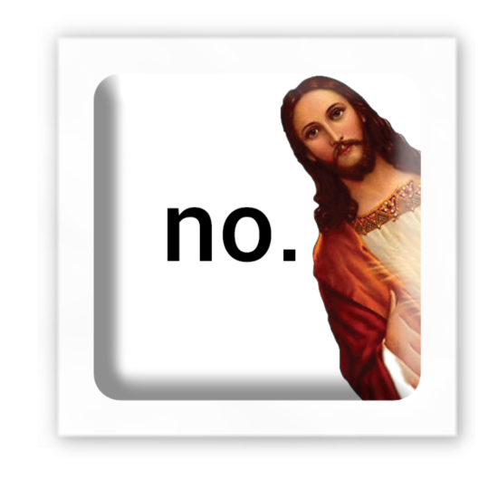 3D-стикер "Ответ-нет"