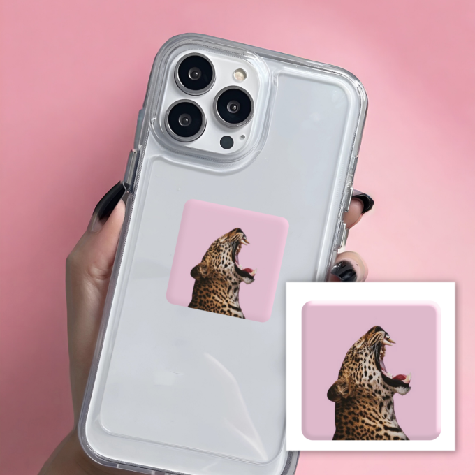 3D-стікер "Pink wild cat"