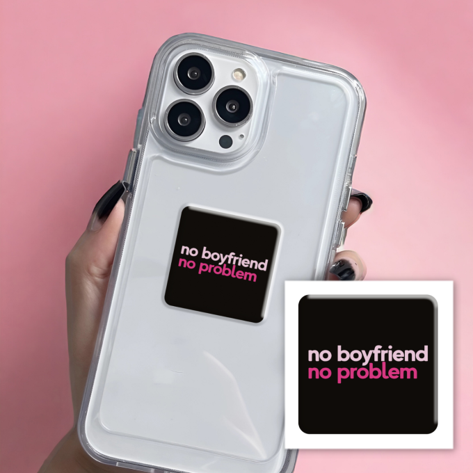3D-стікер "No boyfriend-no problem"