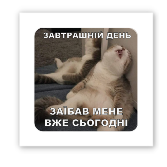 3D-стикер  "Уставший кот"