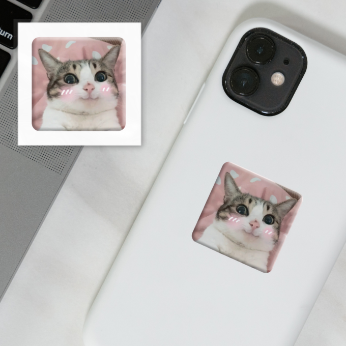 3D-стікер "Мем милий котик"