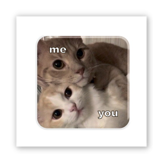 3D-стикер "Me and you"