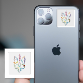 3D-стикер  "Разноцветный герб"