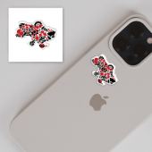 3D-стикер  "Красно-черная Украина"