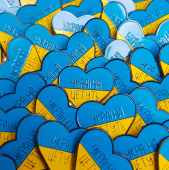 Значок Илька и Сорока  "Україна це туть"