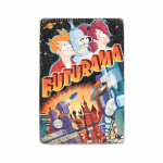 Деревянный постер "Futurama #3 Fry, Bender, Leela"