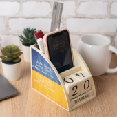 Дерев'яний органайзер - вічний календар "Любіть Україну"