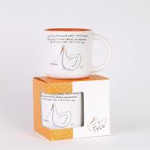 Чашка Гусь "Удачная" (оранжевая)