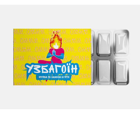 Жуйка PapaDesign "Узбагоїн" зі смаком м'яти