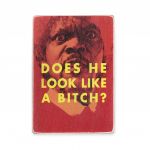 Деревянный постер "Pulp Fiction. Криминальное чтиво. Похож ли он на суку?"