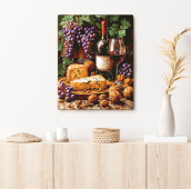 Картина по номерам "Вино и сыр"