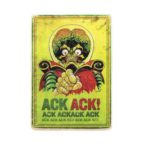 Деревянный Постер "Mars Attacks! Марс атакує. Ack Ack!"