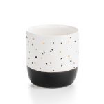 Стакан белый с черными и золотыми точками
