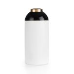 Ваза "Бутылка" бело-черная с золотым горлом