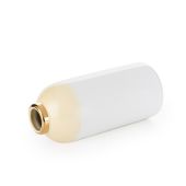 Ваза "Бутылка" бело-желтая с золотым горлом