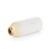 Ваза "Бутылка" бело-желтая с золотыми точками