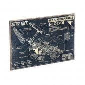 Дерев'яний постер "Star Trek. Зоряний шлях: Ентерпрайз NCC-1701"