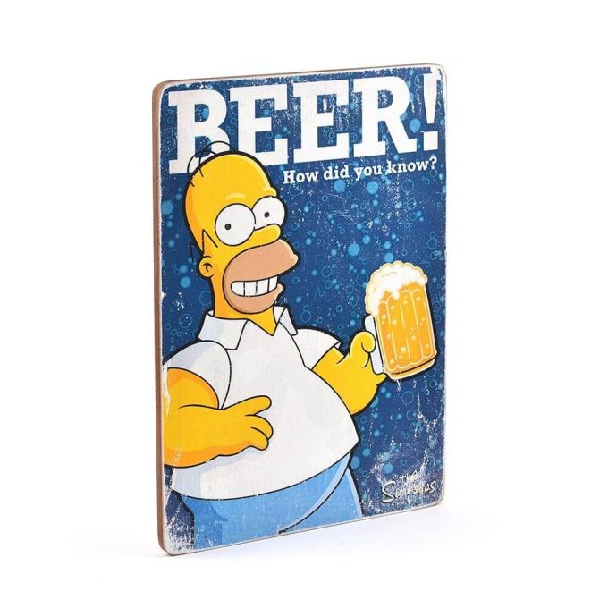 Деревянный постер "The Simpsons #1 BEER!"
