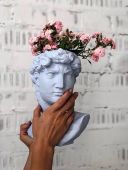 Арт-вазон "Давид"(светло-синий)