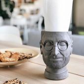 Арт-вазон "Стив Джобс" (серый)