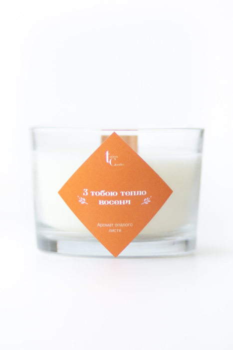 Соевая свеча "С тобой тепло и осенью"
