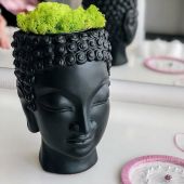 Арт-вазон "Будда" (чёрный)