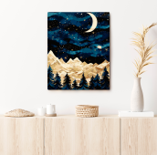 Картина за номерами «Зоряна ніч у горах»