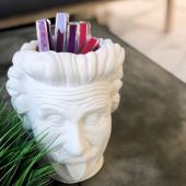 Арт-вазон Эйнштейн (белый)