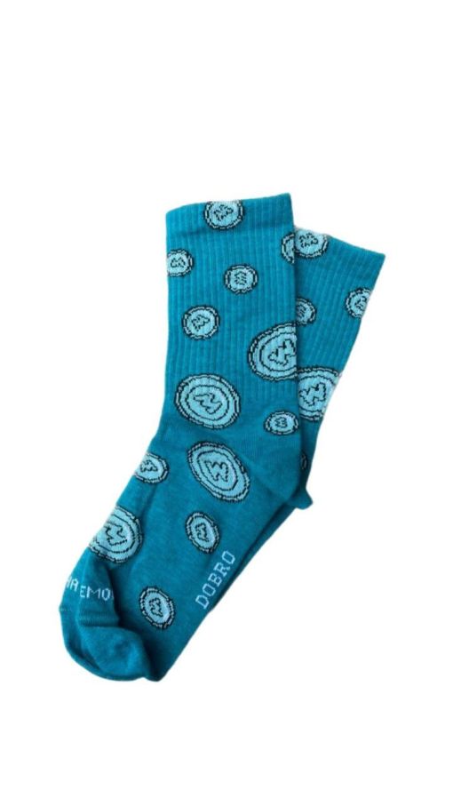 Шкарпетки Dobro Socks "Жетон бірюза"